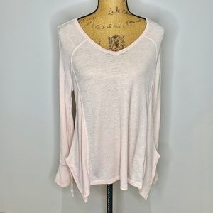 Green‎ Tea Giddy Waffle Knit Thermal Top Size Small